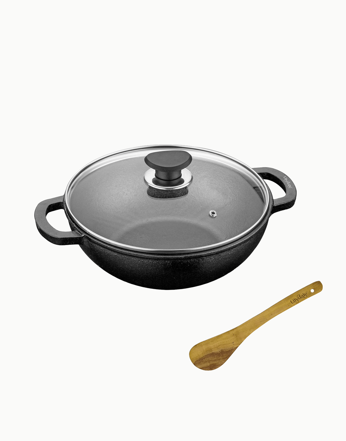 LILYDALE KADAI WITH GLASS LID 240MM