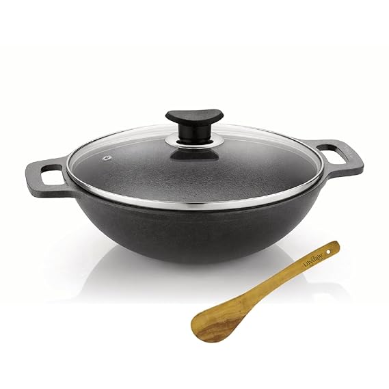 LILYDALE KADAI WITH GLASS LID 205MM