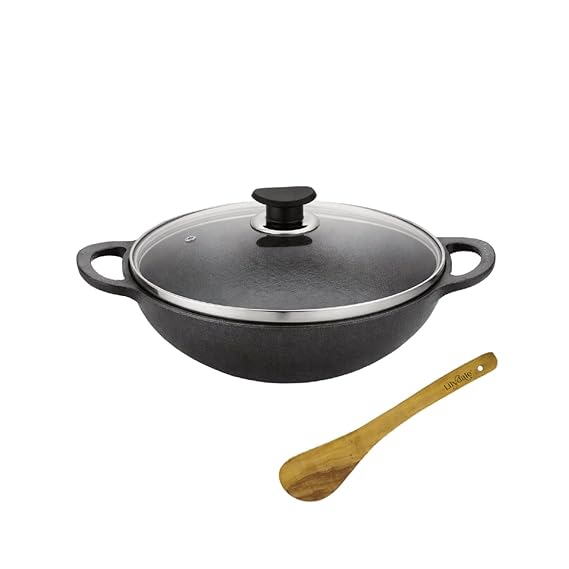 LILYDALE KADAI WITH GLASS LID 205MM